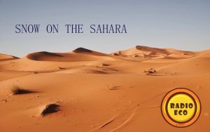 Desierto con título Snow on the Sahara