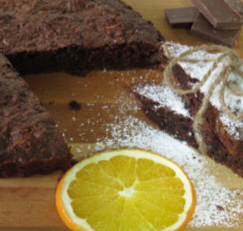 brownie de arándanos