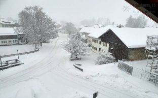 paisaje nevado con casas